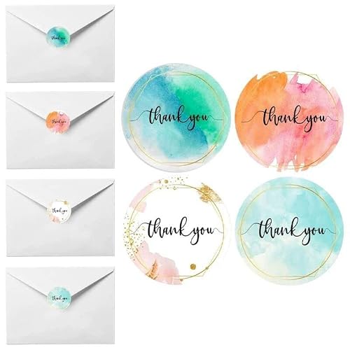 VIAENKFG Thank You Stickers Seal Labels Decoration for Handmade Wedding Gift Stationery Sticker
