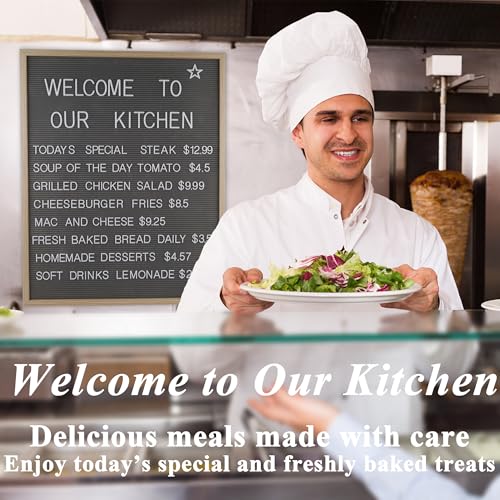 Large Gray Felt Letter Board 24 x 30 Inch for Menus and Price Lists
