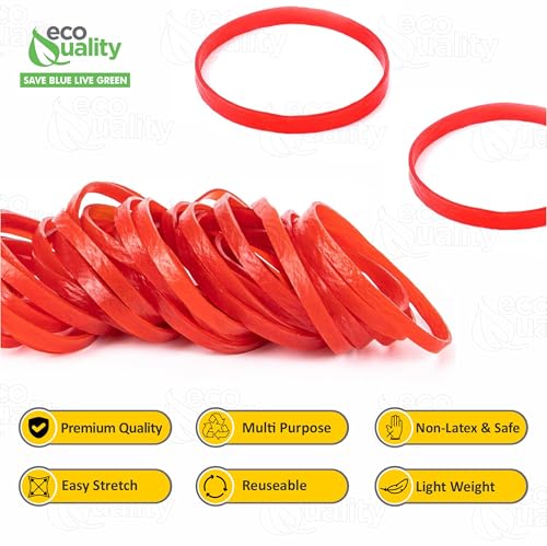 [15 Pack] Red Rubber Bands Size #14 (2 x 1/16 inches) Approx 2250 pcs per Box - Non-Latex Rubberbands For Office, Commercial, Store, Home, Kitchen, Industrial, Money, Electrical Use (15 Box)