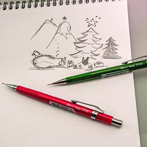 Pentel Sharp Automatic Pencil, (0.5mm), Burgundy Barrel, Box of 12 (P205B)