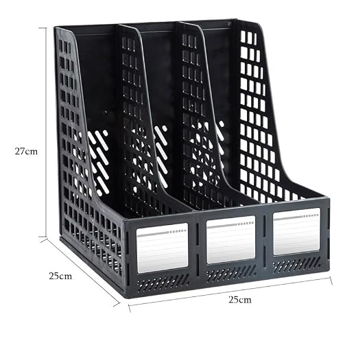 cfycfy987 file organizer File Box Data Rack Column Office Supplies Management Desk(Black)