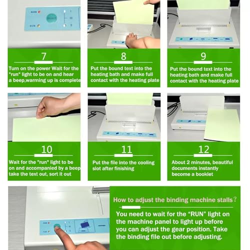 BIXIBIN 110V Perfect Binding Machine Thermal Binding Machine Universal Electric Book Automatic Binder Contract Document Invoice Folder