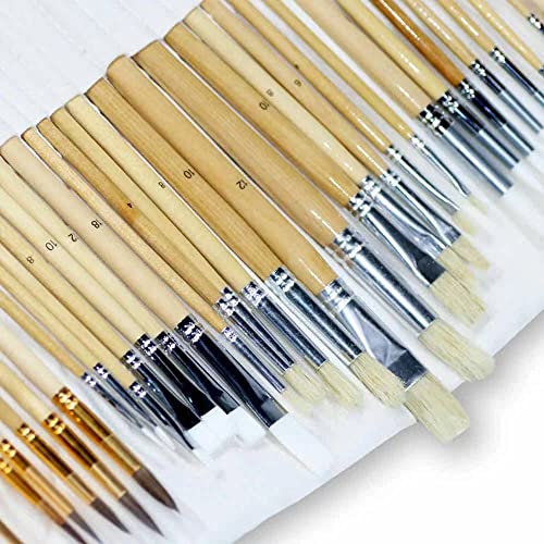 UOHLCX HBJWOV 38 Canvas Pen Curtain Brush Sets Varnish Rod Watercolor Brushes Bristle Oil Brush Set