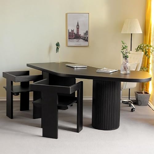 XIXSERTHIA Computer Desk Boss Table Modern Office Desk Light Luxury Solid Wood Computer Table Home Study Desk Long Table Workbench Desk Office Desks(180 * 110 * 75CM)