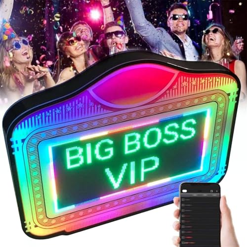 LMYYDES Led Lighted Display, Bottle Service Sign, with App Programmable, Remote Control/App Edit Your Own Rolling Message，Led Board Bottle Presenter