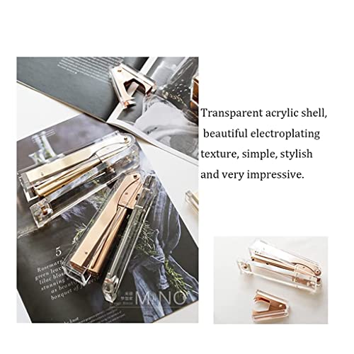 fhda Desk Staplers Acrylic Stapler Portable Transparent Office Desk Staplers Home School Binding Supplies Desktop Stapler Portable Desktop Staplers Home Office Supplies
