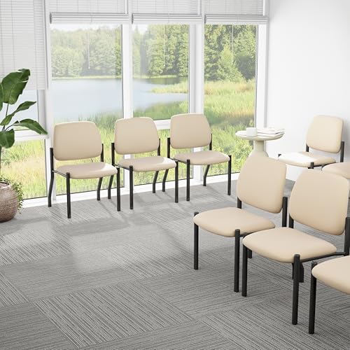 Boss Office Products Guest Chair, 300 lb. Weight Capacity, Beige
