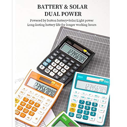 Calculator Office Desk Color Cute Calculators Power Business Supplies Electronic Programmer(Black)
