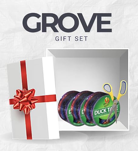 2X Duck 1.88 in. W X 10 yd L Multicolored Galaxy Duct Tape Bundle with Stainless Scissor – Durable, Versatile Tape for Crafting, Repairs, and Decorating – Gift Set (3 Items)