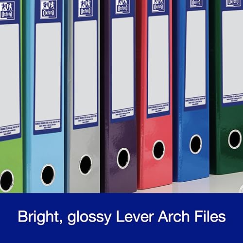 Oxford Premium A4 Lever Arch File, Pink Single Folder, Heavy Duty