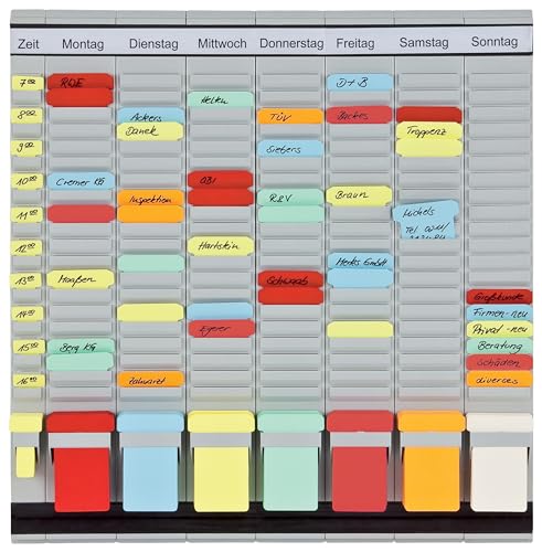 Franken PV1020 T-Card Office Planner with German Headings 47.4 x 49 cm 7 + 1 Index 20 Items