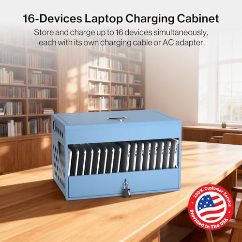 POCHAR 16-Device Charging Station for Classroom, Fully Assembled