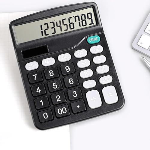 QERTYHJK Business Calculator 12 Bit Power Student Desktop Solar Computer Logo Wholesale