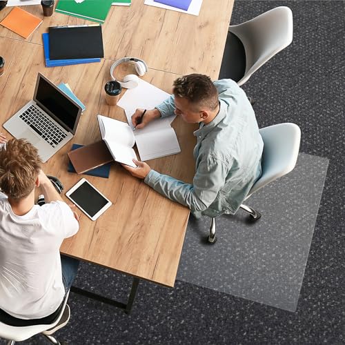 Floortex Ecotex BioPlus Carpet Chair Mat, 46" x 60", Clear Bio Based Polycarbonate (NRCMFLBG0004)
