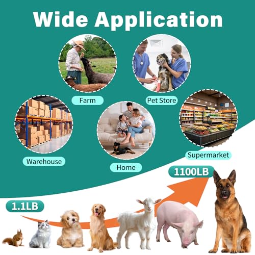 Wixeeua Upgraded 1100lb Livestock Scale, 40"x20", Non-Slip Surface