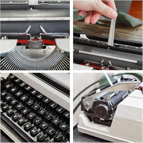 RKUVPAE Vintage Typewriter,English Typewriter, Normal Use Vintage Typewriter,English Typewriter,1980 Classic Nostalgia Portable Retro Manual Typewriter(Color:Black)