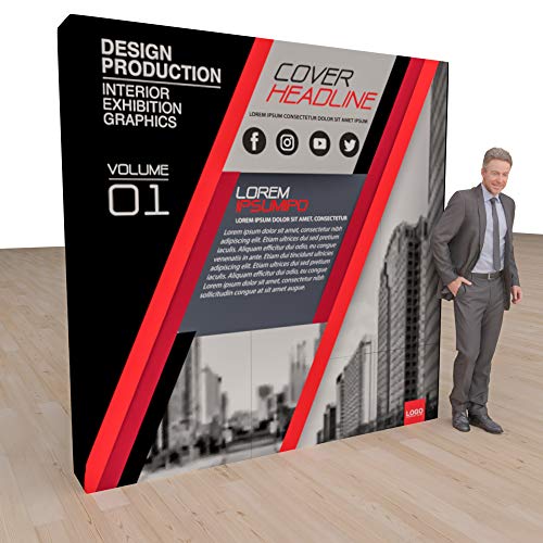 Vispronet Trade Show Display - Pop Up Booth Curved (7.7ft x 7.4ft)