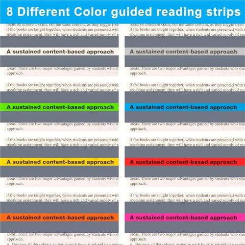 Reading Tracker 56pcs Guided Reading Strips Assorted Colors Help with Dyslexia