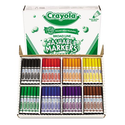 Washable Classpack Markers Broad Point Assorted 200-Pack