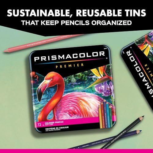 Prismacolor Premier Colored Pencils, Soft Core, Assorted Colors, 72 Count - Durable, Vibrant, Ultra-Smooth, Adult Coloring, Drawing, Sketching, Arts & Crafts