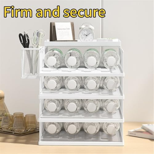 File sorter for Desk Metal Mesh Office A4 Paper Organizer Document File Letter Brochure Filling Tray Rack Shelf Carrier(Black)