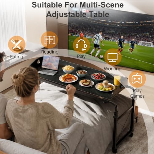 55" Laptop Desk for Bed, Adjustable Height & Length Laptop Bed Table