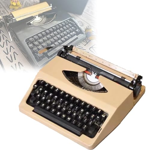 HRGDFBP Manual Typewriter Traditional Retro Style for Writers Old Fashioned Mechanical English Typewriter for Notes Letters or Creative Writing Portable and Easy to Use (C)