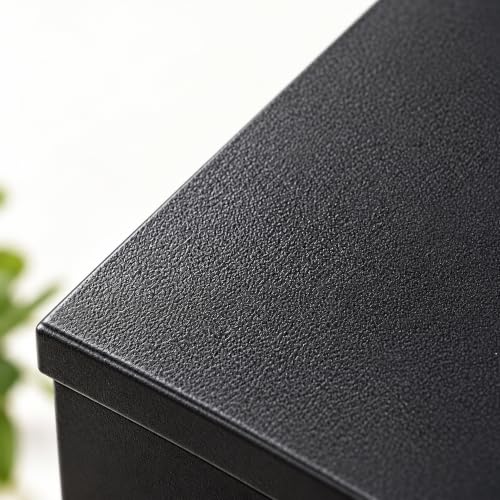 Relaxdays Document Box DIN A4 with Lock 2 Keys Black