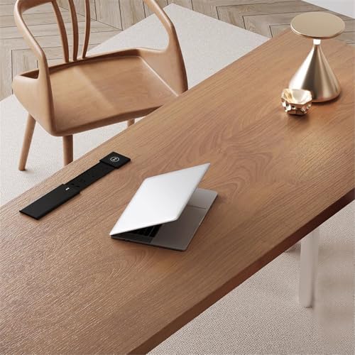 YUHUAWF Writing Desk Modern Office Executive Desk with Drawers, Spacious Ash Wood Writing PC Workstation with Charging Outlets Computer Desks(L)
