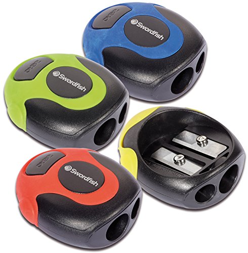 Swordfish "Twin Soft Grip" Pencil Sharpener Tub of 30