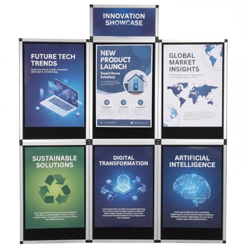 Generic 6 1 Panel Presentation Display Board with Carrying Bag for Events