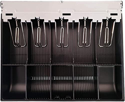 HK SYSTEMS SAM4S Cash Drawer Insert Money Tray Metal Wire Gripper 57 with 160key Wet Cover, 5 Bills and 5 Coins (Bundle)