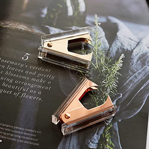 fhda Desk Staplers Acrylic Stapler Portable Transparent Office Desk Staplers Home School Binding Supplies Desktop Stapler Portable Desktop Staplers Home Office Supplies