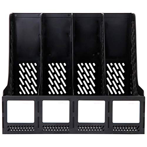 Desk File Organizer,Desktop Organizer File Sorter File Magazine Folder Holder Desktop File Organizer Vertical File Rack Gray/Black Desk Organizer And Storage Easy To Assemble Multi-Layer Storage File