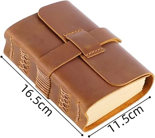 YHdtUO Book Blank Handmade Leather Book School Office Writing Stationery
