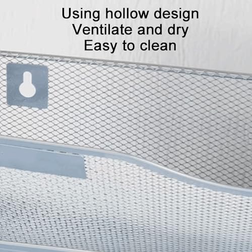 SUREK Large Capacity Wall-Mounted File Basket Large Capacity File Basket Iron File Basket Hanging File Box Desk File Organizer Shipshape