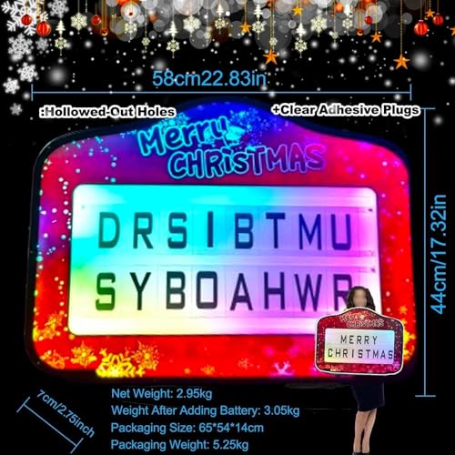 Led Letter Bottle Presenter,Acrylic VIP Bottle Service Sign,Lightweight Handheld Light Box with 7 Color Change for Nightclub, Bar, Party, Christmas -4 Sets Letter & 1 Sets Number Kit