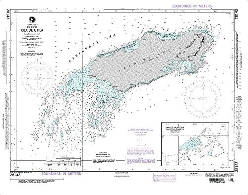 NGA Chart 28143: Isla De Utila (TRADITIONAL PAPER) 22 x 28