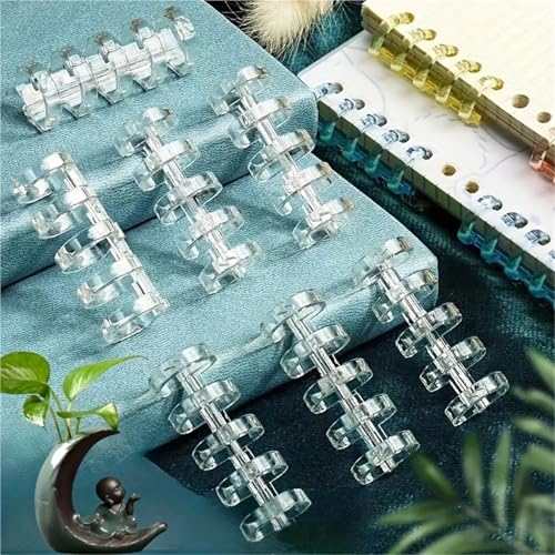 A5 ring binder Ring Binder Mechanism 50 Pieces 5 Binding Spines Snap Rings Plastic Round Comb Office Supply