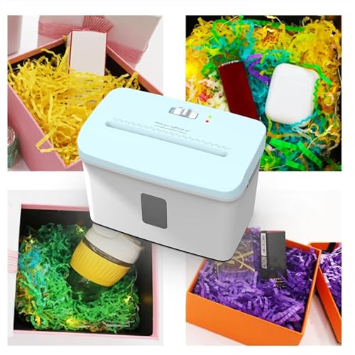 Automatic Paper Shredder 7.5L Crinkle Cutter with Visible Window for Crafts, Birthday, Weddings, and Festivals for Hamper and Box Decoration