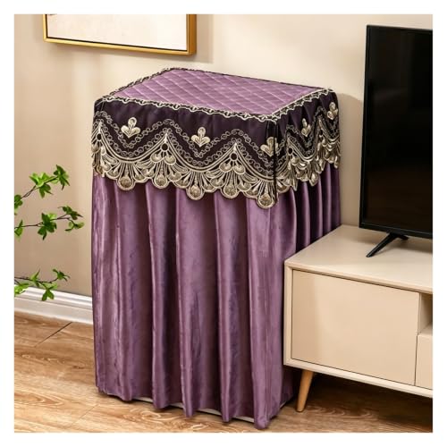 CHZDPP Customizable Safety Cover with Lace, Safe Cabinet Protector Cover for Beverage Refrigerator/Freezers/Washing Machine, 6 Color Safe Cover Disguise(Purple,48x42x80cm/19x17x32in)