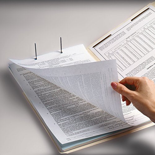 Smead Fastener File Folder, Reinforced 1/3-Cut Tab, Letter Size, Manila, 50 per Box (14537)