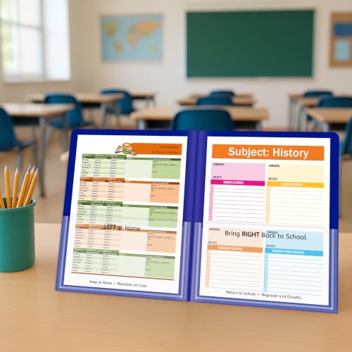 C-Line Classroom Connector School-to-Home Folders, Blue (32005)