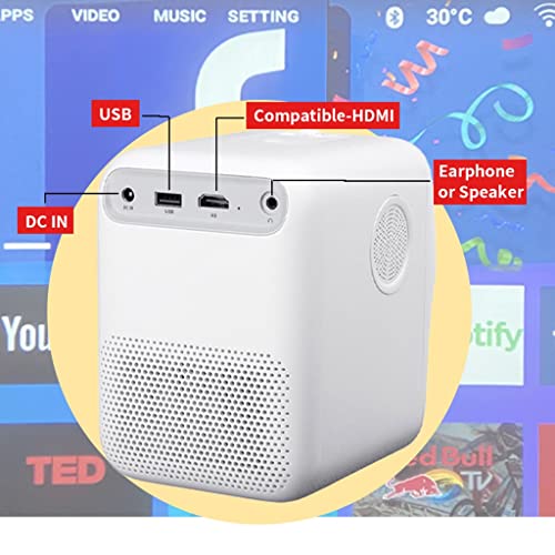 T2 Max Projector 1080p Mini Led Portable Full Projector 4k 1920*1080p Keystone Correction for Home ( Color : D ) (D )