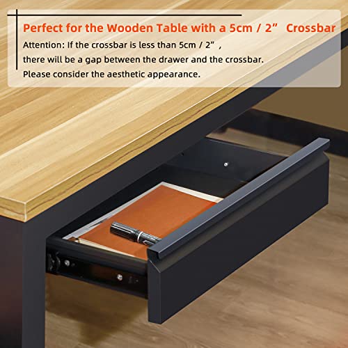 OSteed Under Desk Drawer 18”, Under Workbench Tool Storage Hanging Drawers