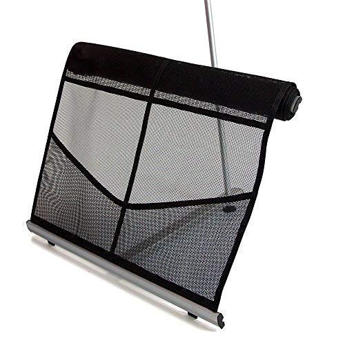 Vispronet Mesh Brochure Holder - 1.8ft x 4.6ft Portable Literature Stand with 4 Pockets & Carrying Bag, Collapsible Literature Rack For Businesses, Standing Brochure Holder, Vendor Booth Supplies