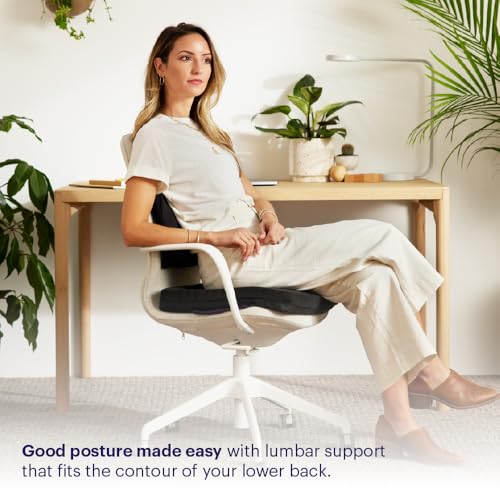 Purple Back Cushion, Lumbar Support Pillow for Office Chair, Car Seat