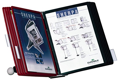 Durable Sherpa Desk Unit 10 Complete, 10 Panels - Black and Red
