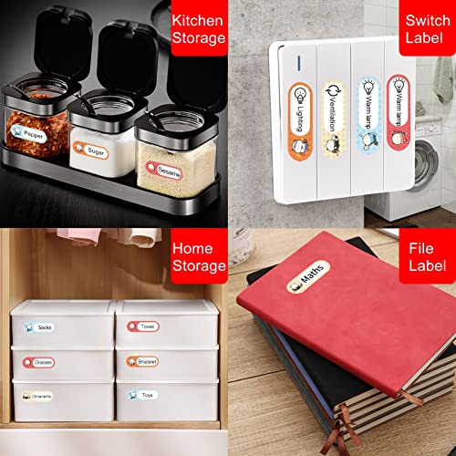 WERTGHJ Label Paper Thermal Printing Name Price Barcode Sticker Waterproof Tear Resistant Compatible for D11 Printer(E)