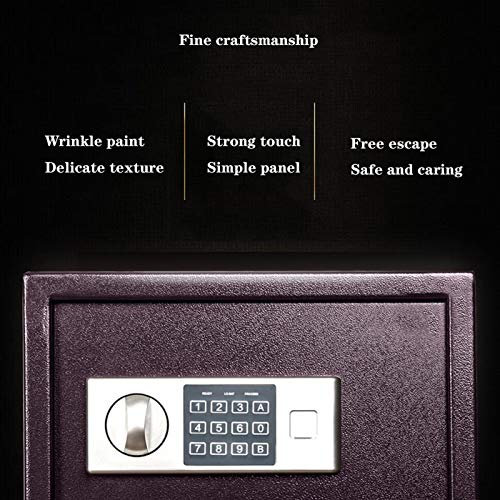 ntumLeap Safe Electronic Security Digital Safe Box Brown Solid Steel Safes Lock Boxes Money Box for Home Hotel Office Cash Jewelry Safe,